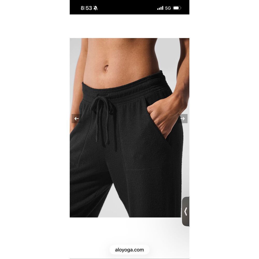 ALO Soho Sweatpant in Black Size XS - Picture 9 of 10